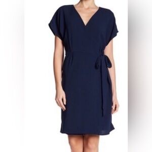 Bobeau Navy Midi Dress